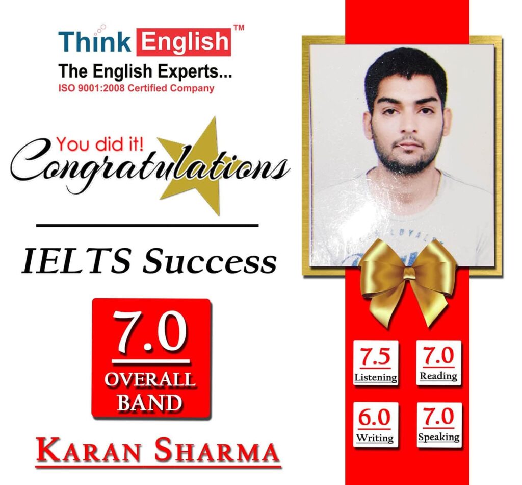 IELTS Score Karan Sharma IELTS Success Story